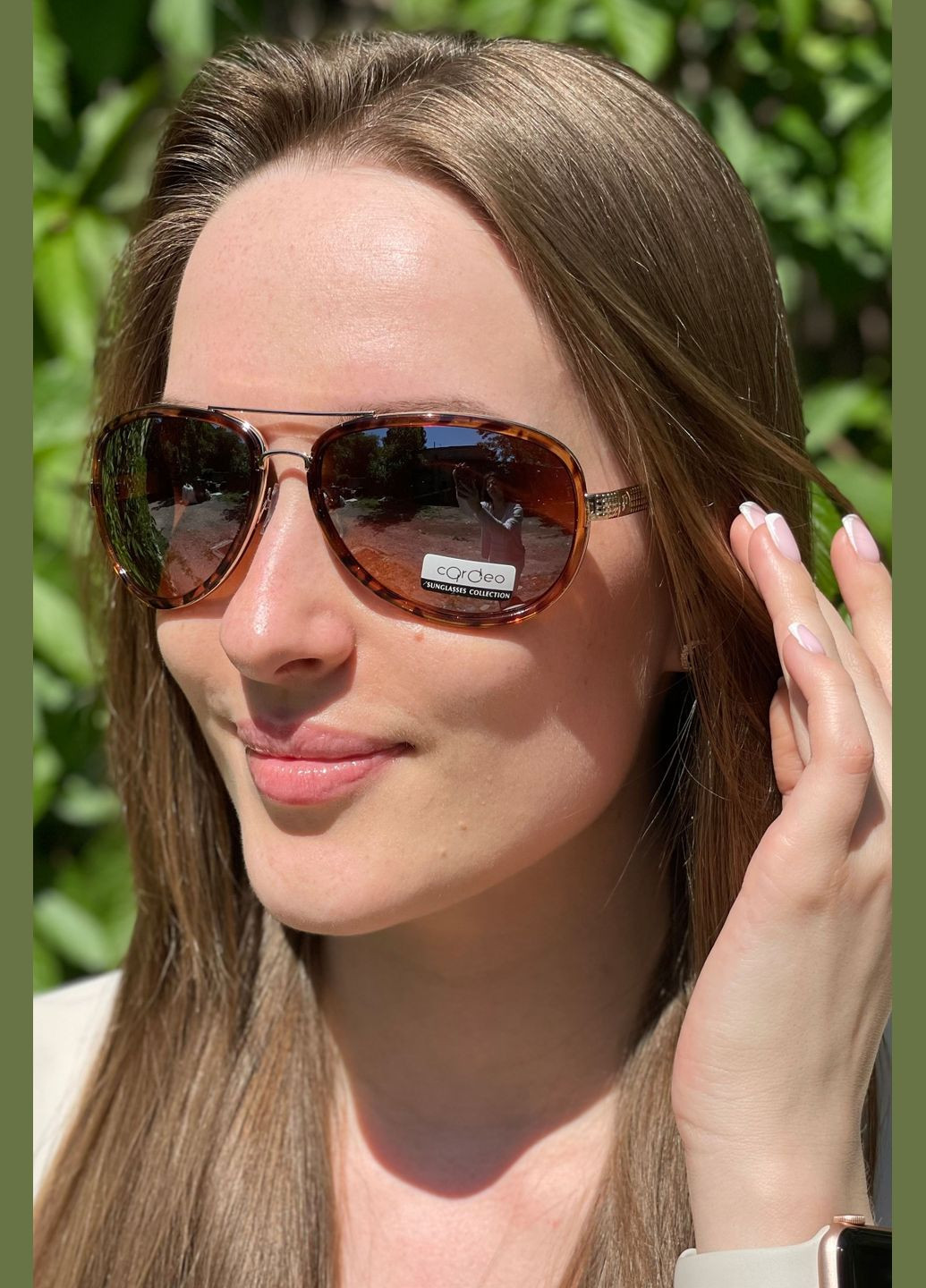 Очки женские коричневого цвета Let's Shop (299146785)