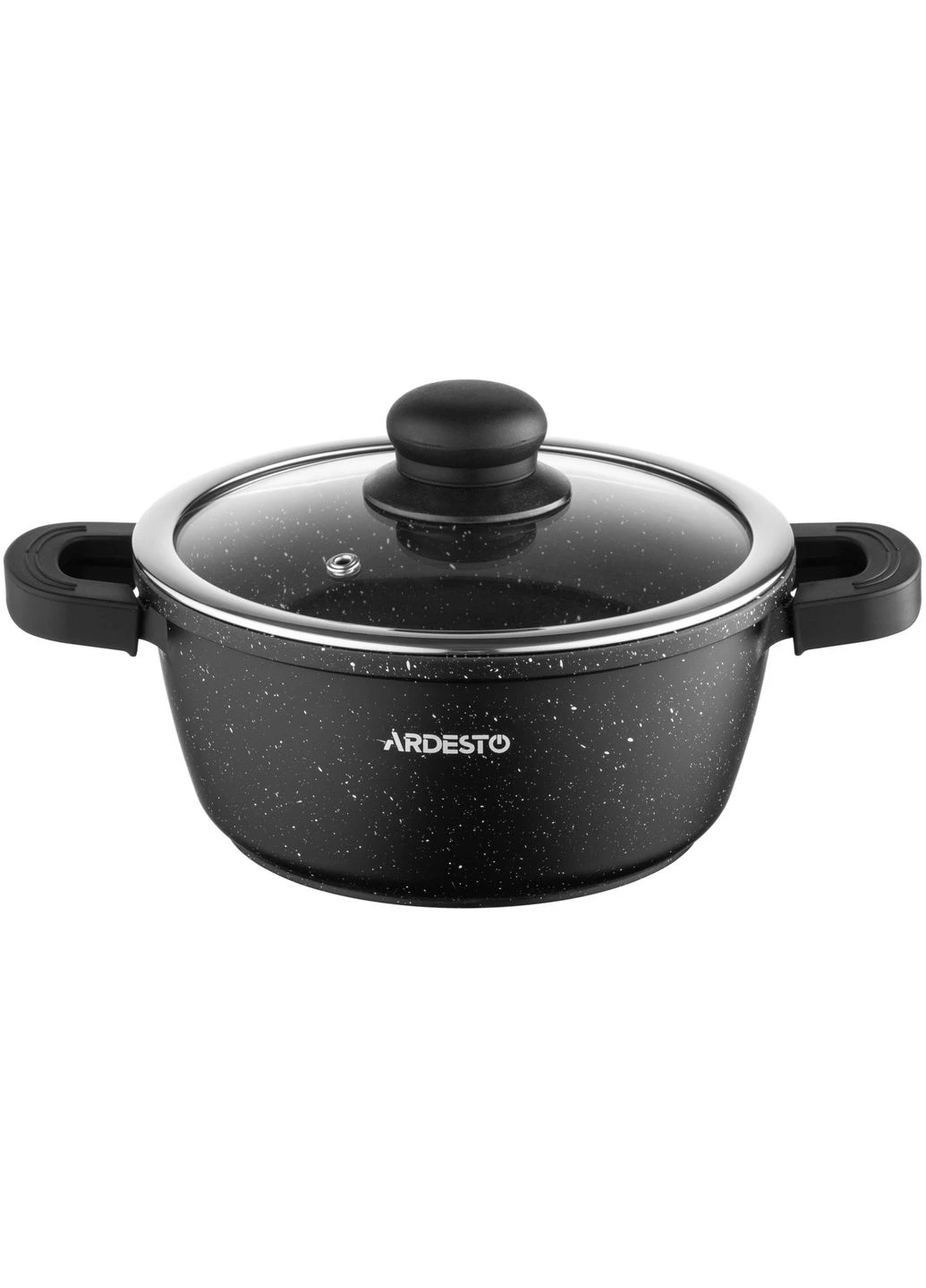 Каструля з прозорою кришкою Gemini Anzio, 1.8л, алюміній, чорного кольору. Ardesto (381186429)