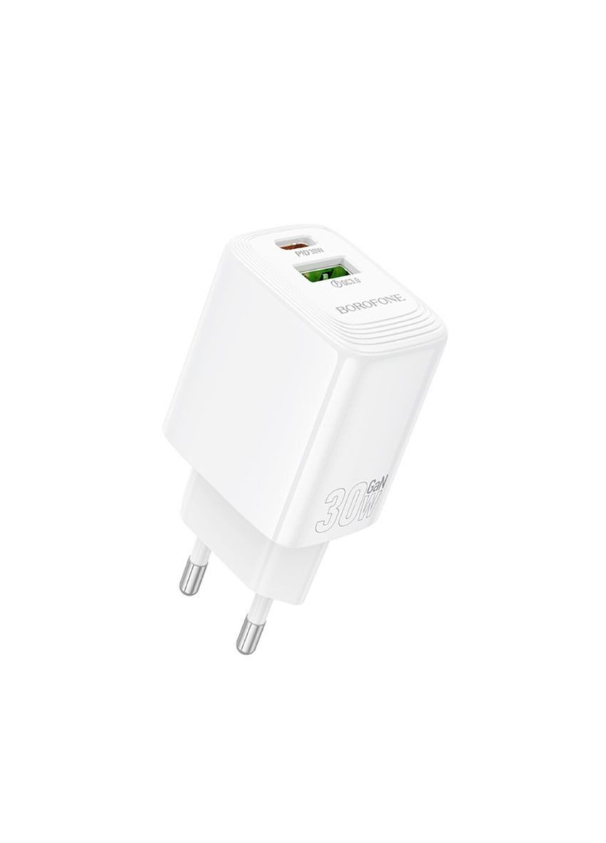 Мережевий зарядний пристрій PD30W+QC3.0 charger (EU) White (6941991120329) Borofone BN29 Fuente (334893727)