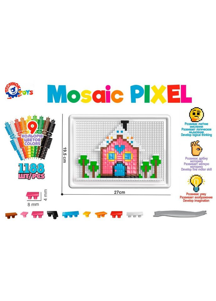 Детская мозаика ТехноК 7020TXK, 1188 деталей No Brand (330606529)