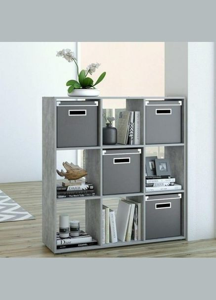 Полиця для книг, стелаж на 9 осередків Id A-0020 Урбан лайт Ш1072*В1078*Г290 Forte (312232384)