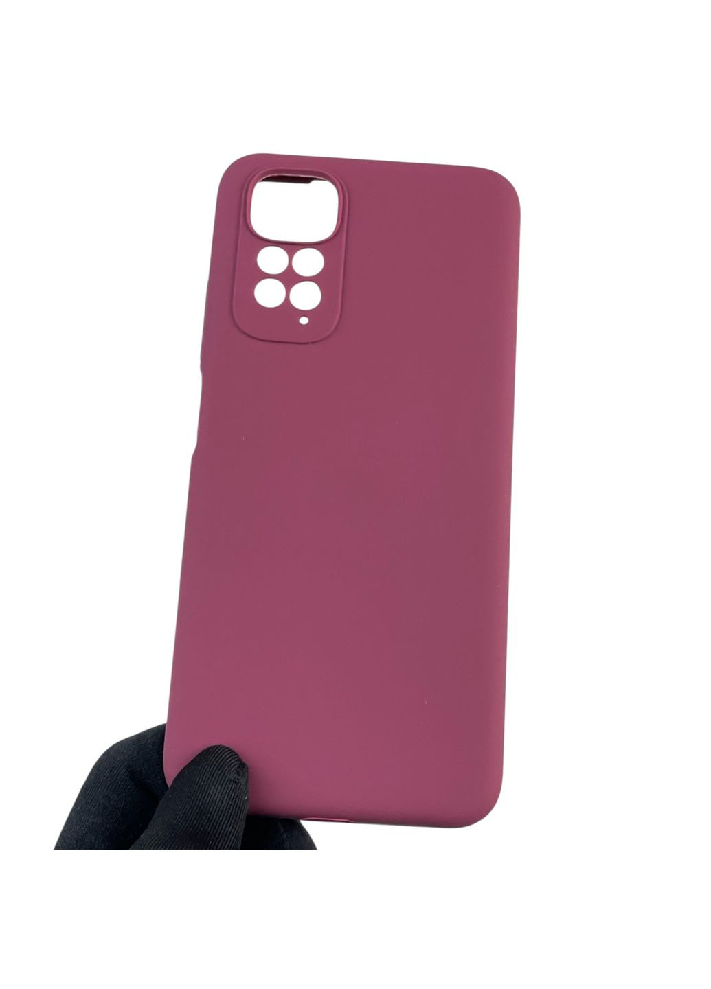 Чехол для Redmi Note 11 4G силиконовый с микрофиброй нескользящий на сяоми редми нот 11 4г бордовый Xiaomi (366386415)