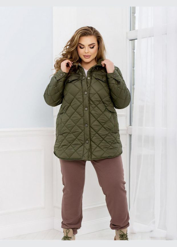 Оливковая (хаки) демисезонная куртка Liton