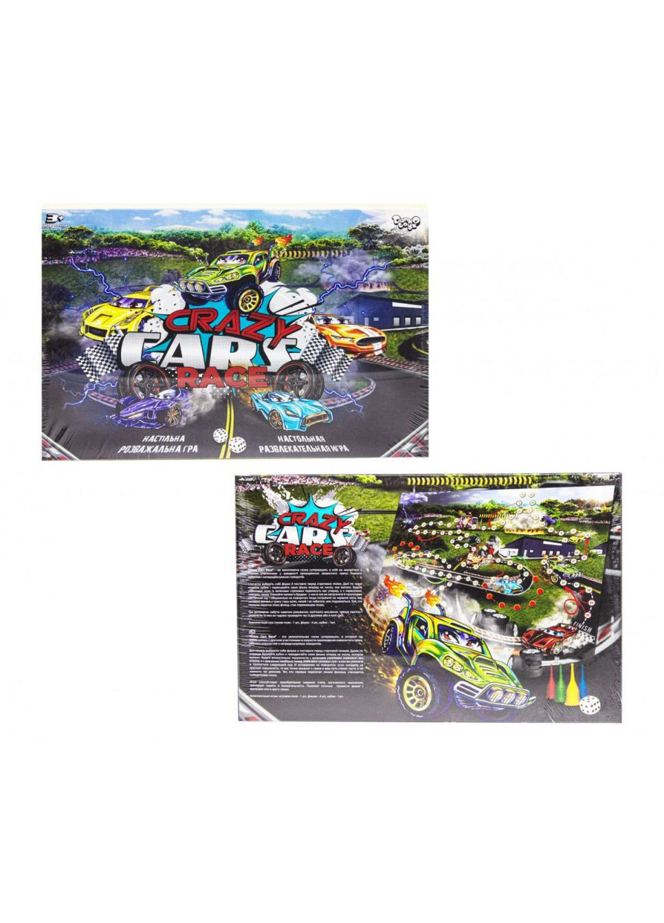 Детская настольная развлекательная игра "Crazy Cars Race" DTG94R от 3х лет No Brand (315755496)
