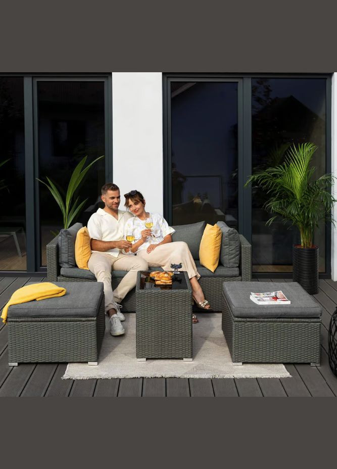 Комплект садовой мебели Alzano серый Di Volio (303126708)