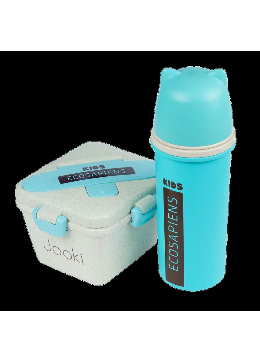Эко ланч набор "Ecosapiens Kids" термобутылка 500 мл + ланч бокс 750 мл Jooki (358705621)