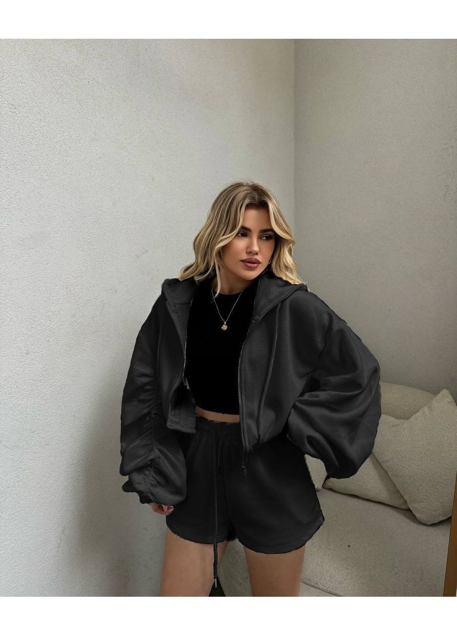 Жіночий костюм із шортами та укороченим худі Україна (352267580)