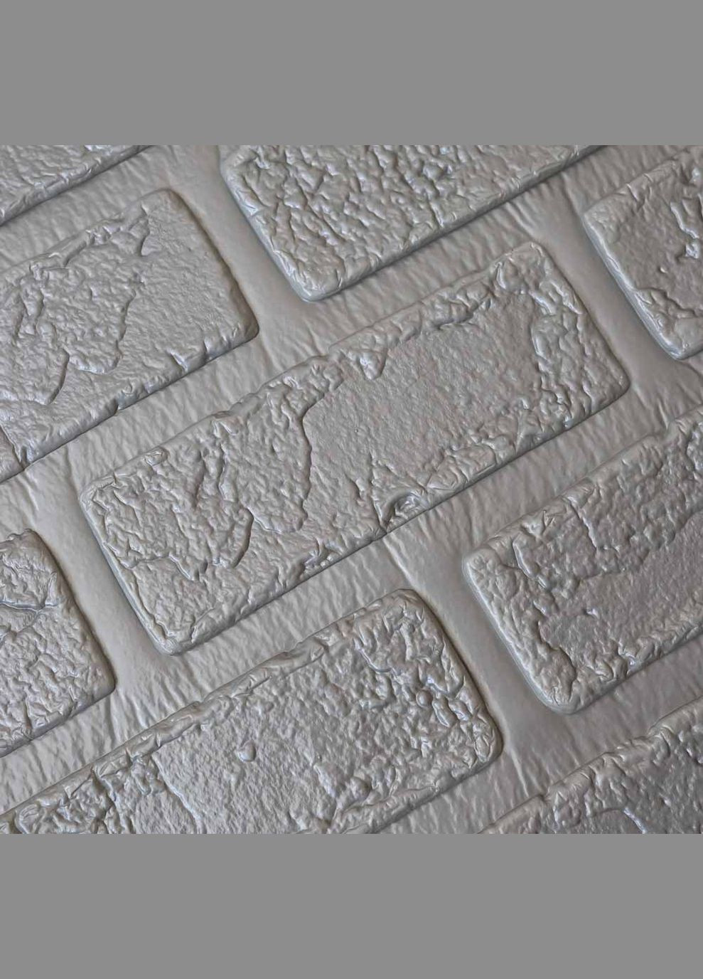 Самоклеюча декоративна 3D панель цегла деко сіра 700x700x5 мм Loft Expert (298400431)