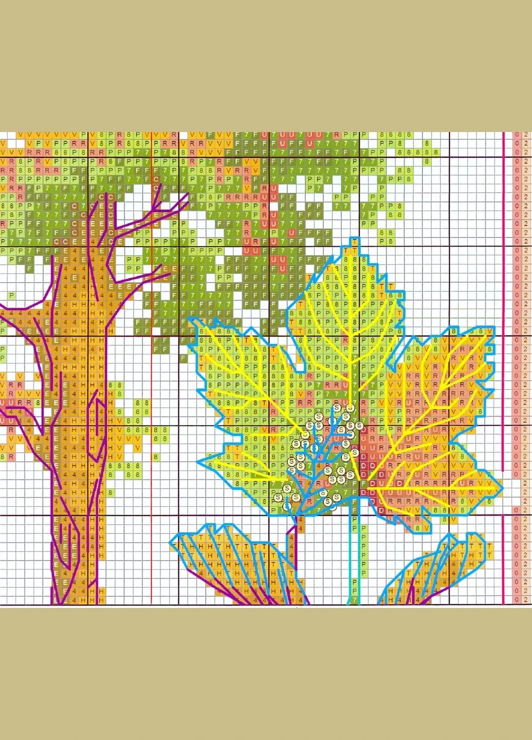 Набір для вишивання хрестиком по нанесеному на канву схемі "Botanical garden". AIDA 14CT printed, 39*55см Joy Sunday (313612859)