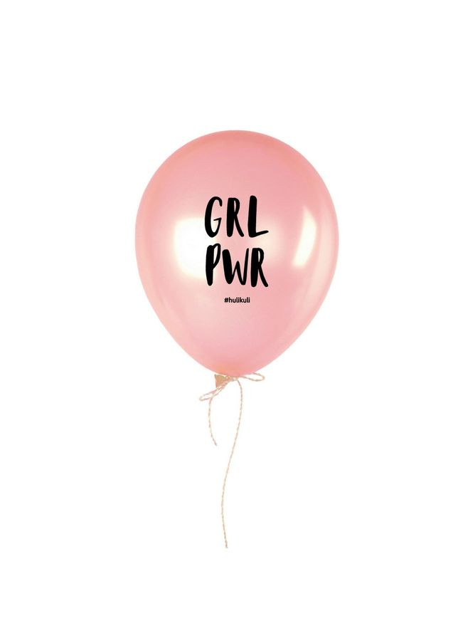Шарик надувной "GRL PWR", Розовый, Pink, английский BeriDari (293510251)