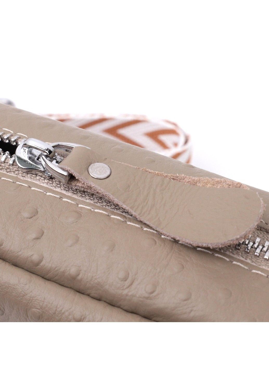 Стильная сумка для женщин из фактурной натуральной кожи 22662 Бежевая Vintage (297993082)