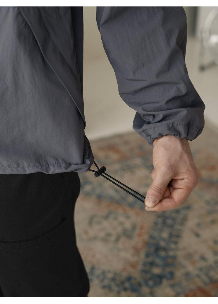 Серая демисезонная мужская демисезонная куртка плащевка серая Freedom