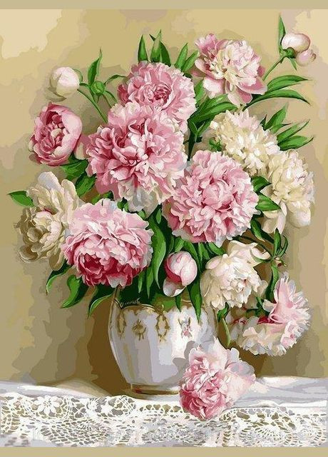 Набір для алмазної мозаїки 40х50 Піони SP046 ColorArt (299772239)