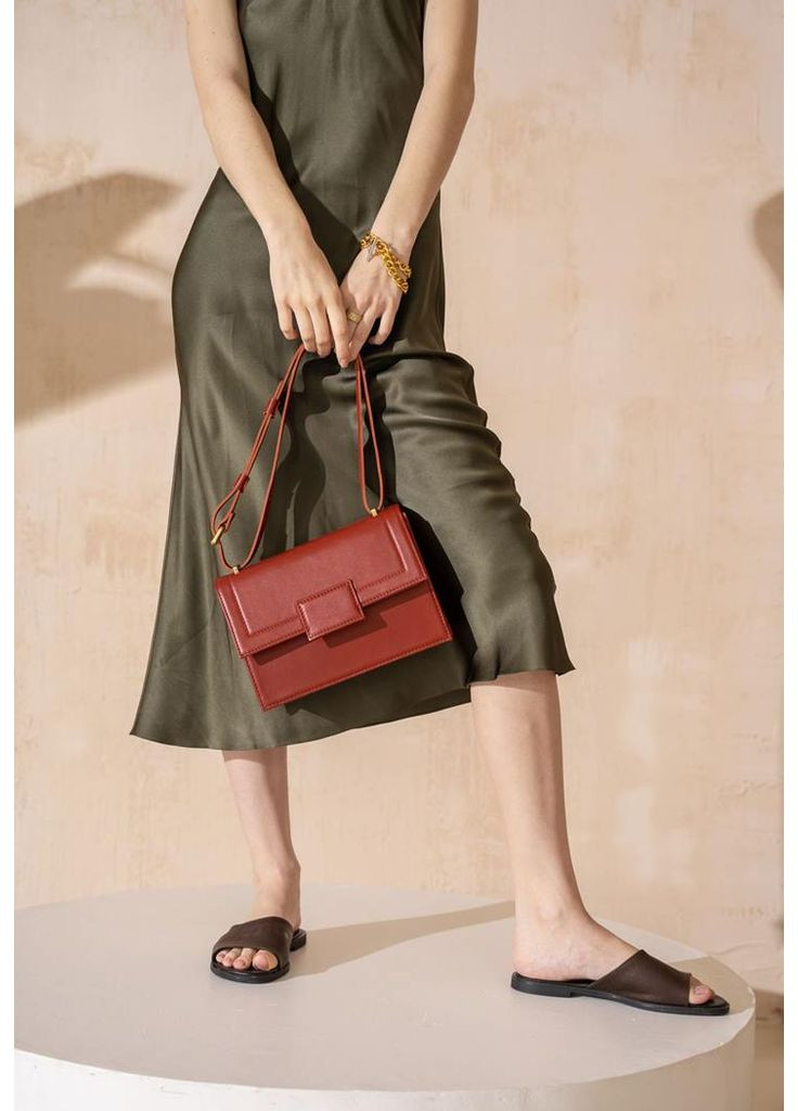 Жіноча шкіряна сумка Kelly червона The Wings (348358765)