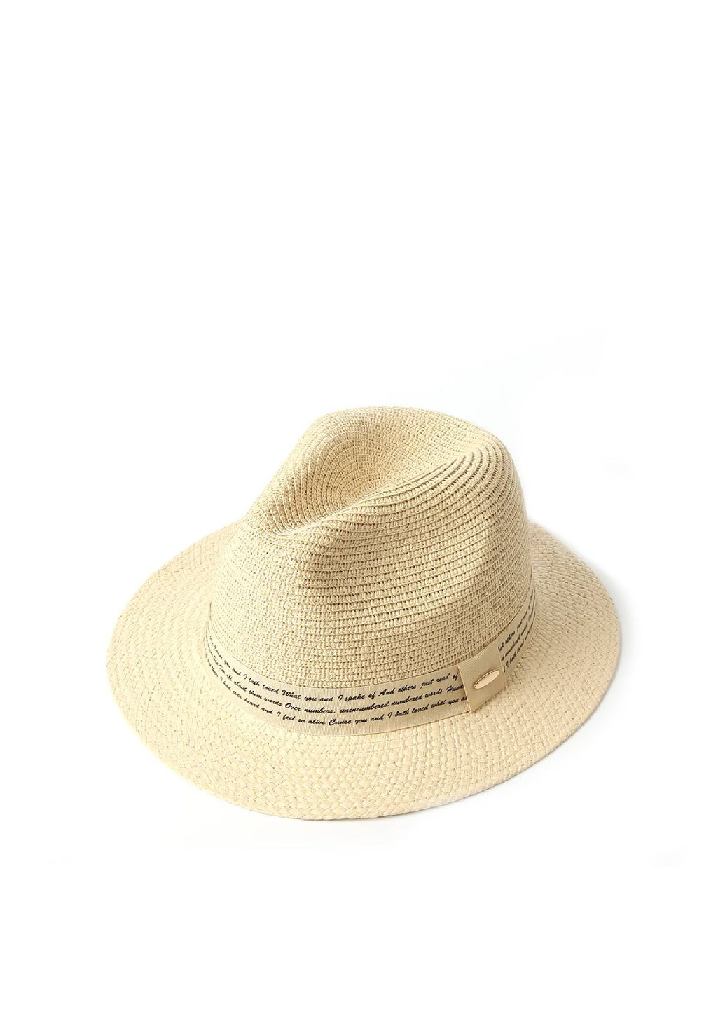 Шляпа федора мужская бумага бежевая WENDY 817-754 LuckyLOOK 817-754м (289478422)