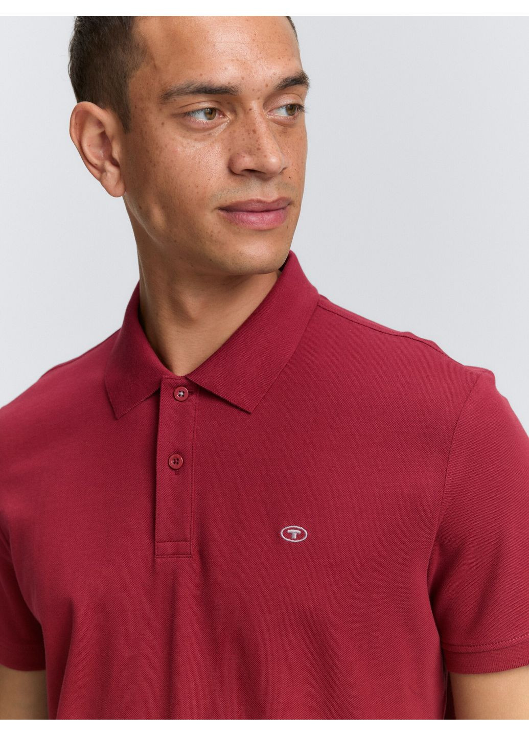 Красная футболка-поло для мужчин Tom Tailor