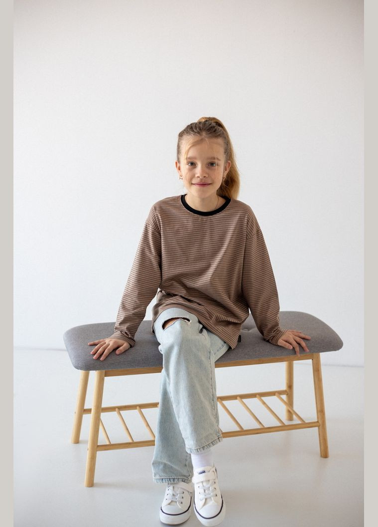 Коричневый лонгслив Авекстекс