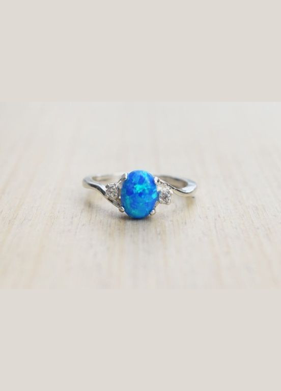 Кольцо Лидия с синим камнем 18 No Brand (276535912)