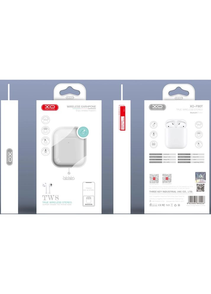 Бездротові навушники TWS F90T AirPods White XO (360421828)