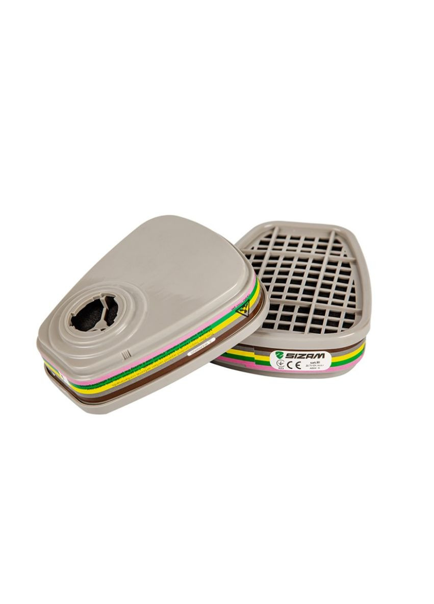 Фільтр Profiltr 6059 (ABEK1, 2 шт) змінний трапеція для респіратора (25600) Sizam (329742735)