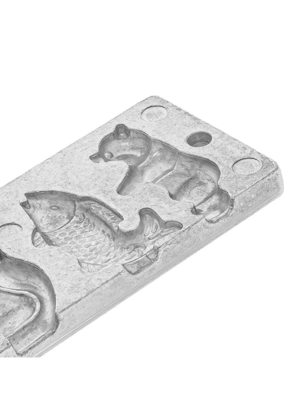 Алюминиевая форма для изготовления леденцов и конфет «Мишка, Рыбка, Белочка» на 6 конфет ХЕАЗ (284121749)