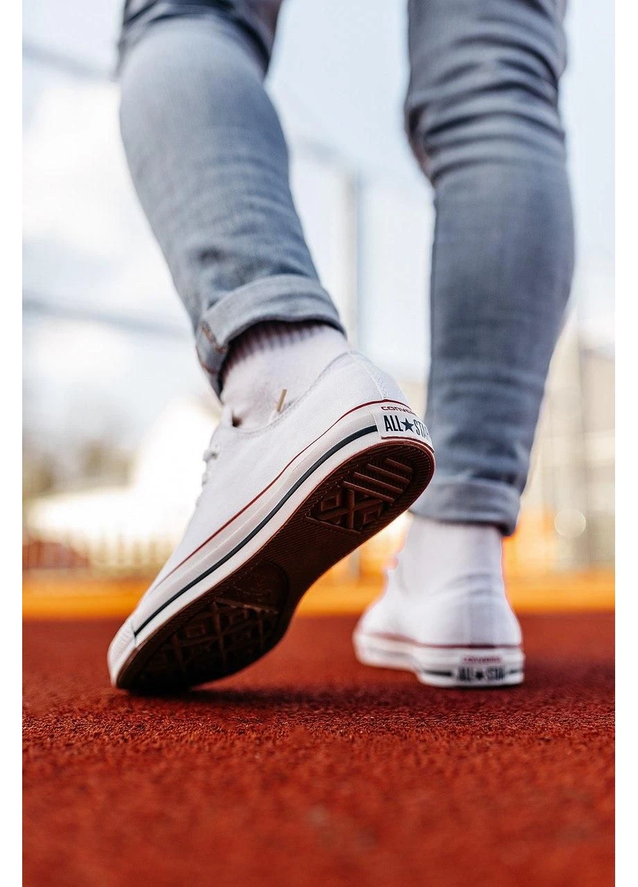 Білі кеди чоловічі converse white black & red lines конверс білі демісезон No Brand