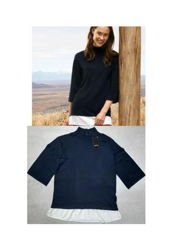 Тепла легка туніка светр обманка темно-синій колір Esmara Туніка (369719535)