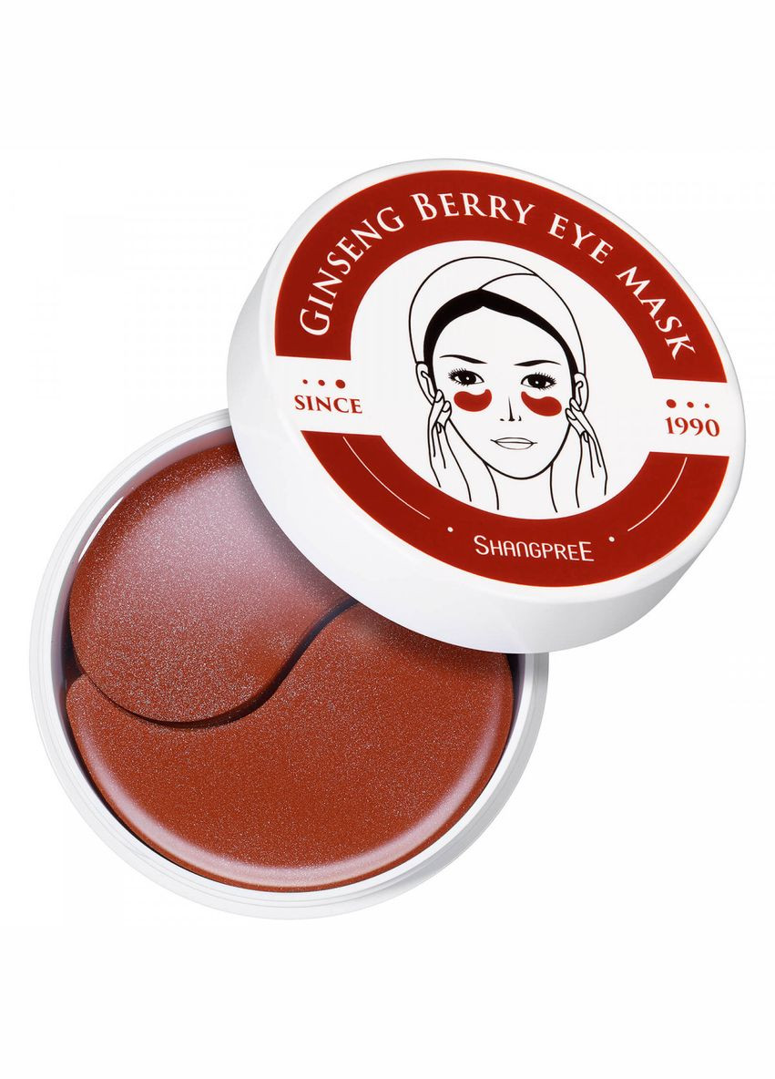 Гидрогелевые патчи под глаза с женьшенем и ягодами Ginseng Berry Eye Mask 84г/60шт Shangpree (317169537)