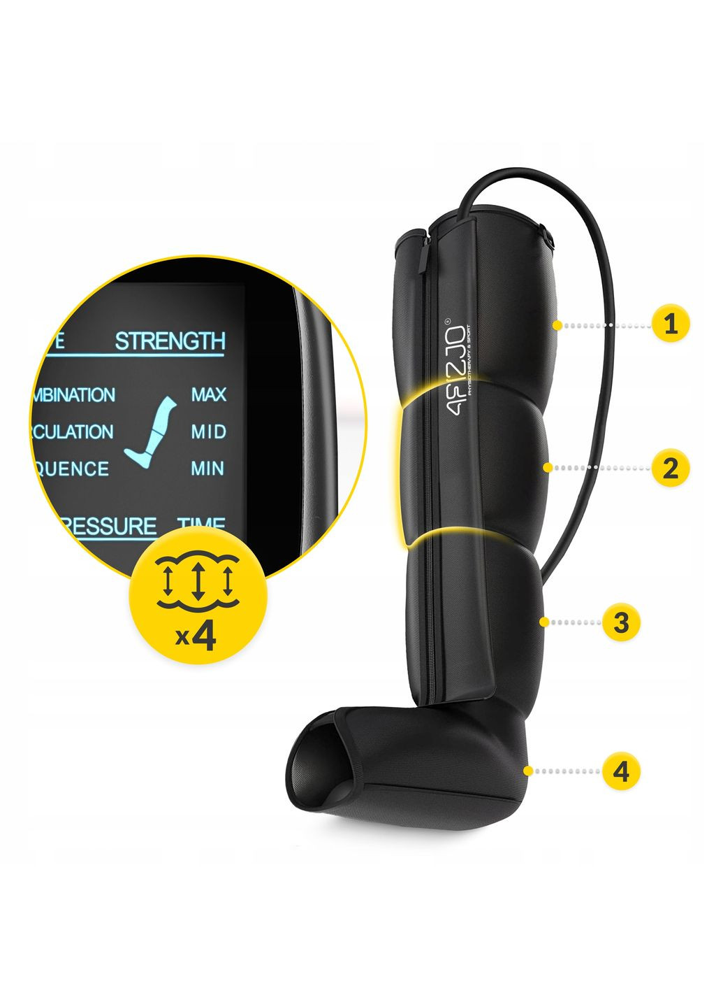 Апарат для пресотерапії та лімфодренажу 4-и камерний LITE-C4 () 4FIZJO P-5905973406611 (380883288)