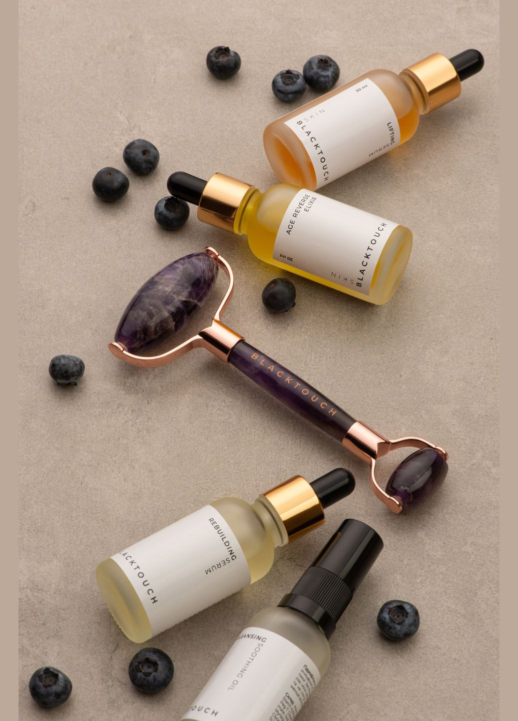 Комплект Аметистовый ролик и Гиалуроновая сыворотка, 30 мл BlackTouch (301940961)
