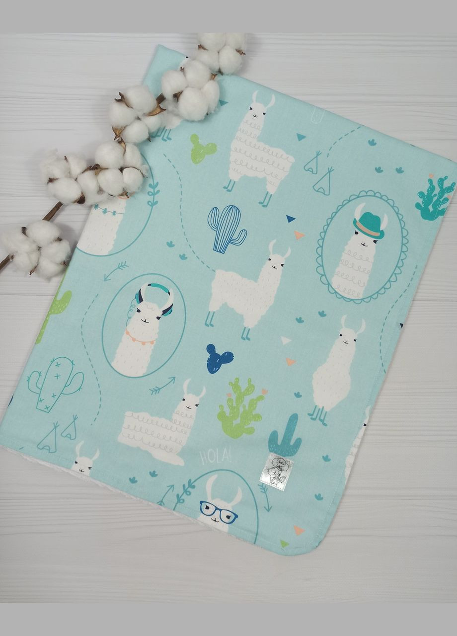 Набір для малюка: з 3 непромокальних пелюшок a.l.babybox Лама 50х80 М'ятний No Brand (316318325)