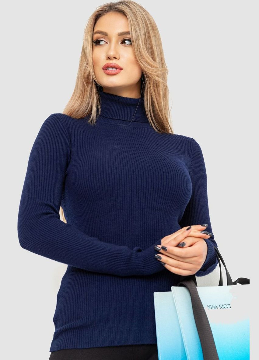 Гольф жіночі базовий в рубчик, колір темно-синій, Ager (308351558)