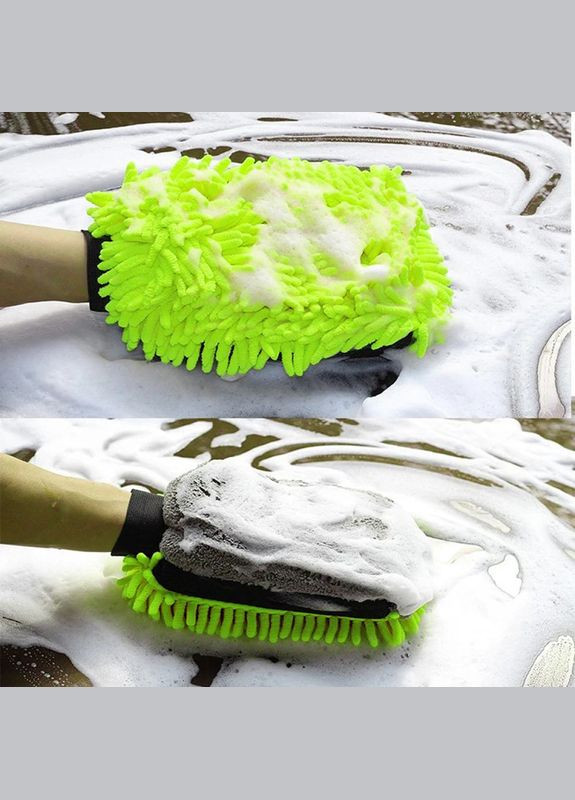 Рукавичка з мікрофібри для миття і полірування автомобіля, двостороння (CW2417) Colorway (294978802)