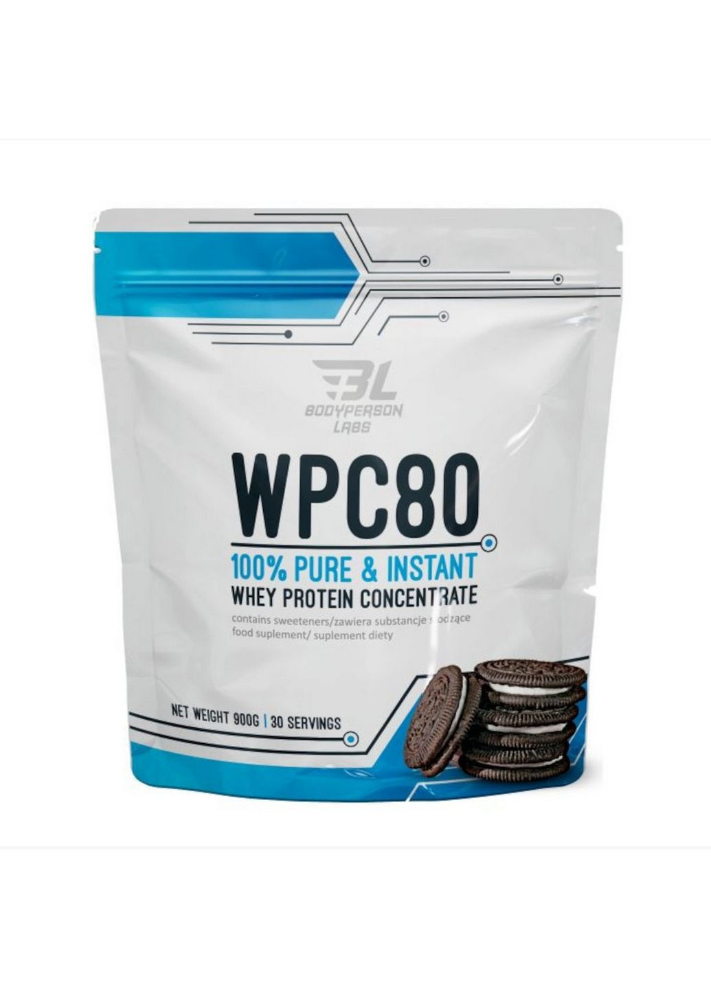 Протеин Labs WPC80, 900 грамм Орео Bodyperson Labs (293477452)
