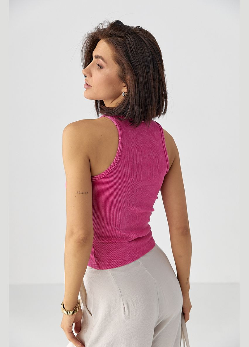 Майка в В рубчик з розрізами на окантовці Lurex — 333967820