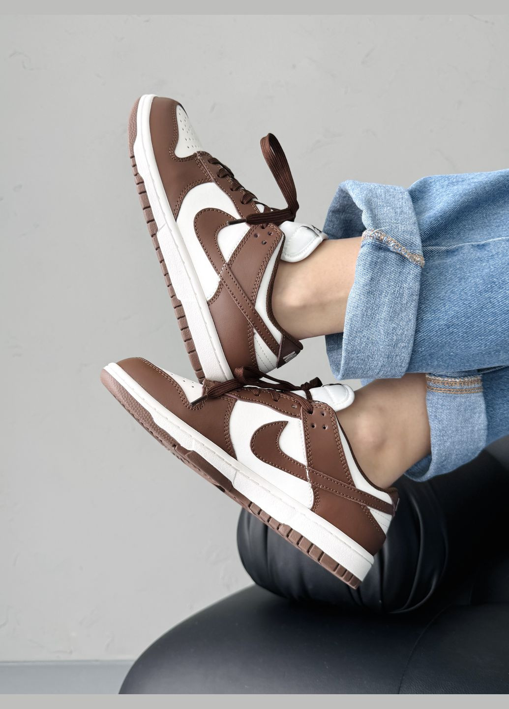 Коричневі Осінні кросівки чоловічі і жіночі nike sb dunk wmns brown sail | найк сб данк коричневі No Brand