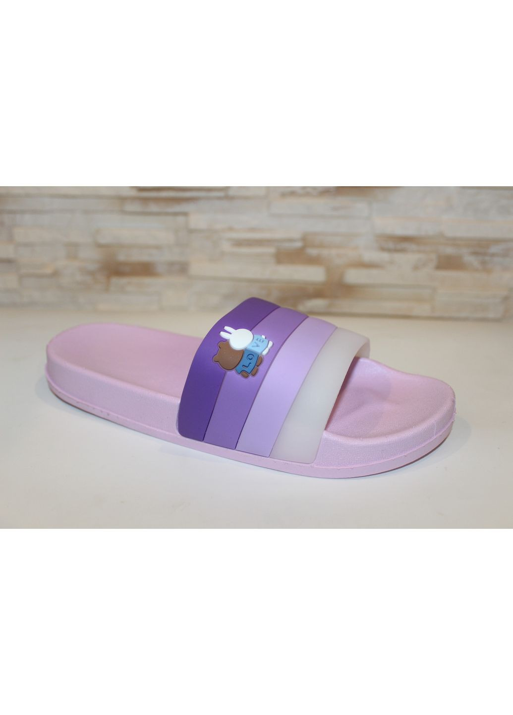 Сиреневые шлепанцы женские летние сиреневые силиконовые No Brand