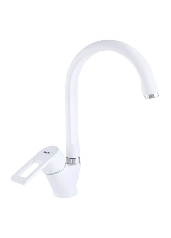 Змішувач для кухні Z5130-7 (ZX0361) — одноважільний змішувач для кухонної мийки, білий, врізний монтаж Zerix (334003515)