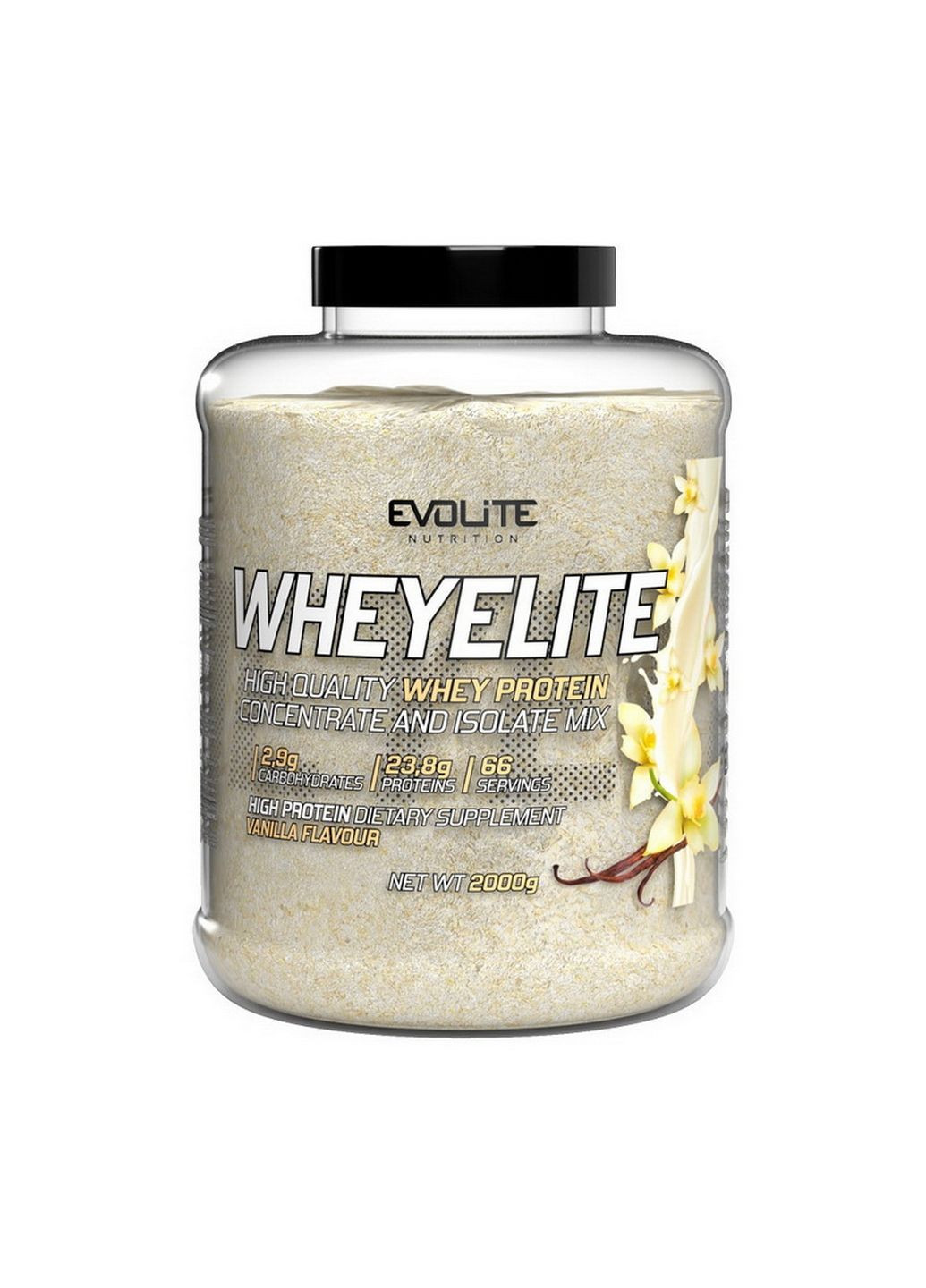 Протеїн Whey Elite, 2 кг Ваніль Evolite Nutrition (293483518)