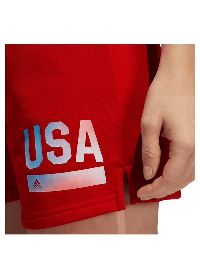 Жіночі шорти, Americana на шнурках, червоні, розмір M adidas slim fit (370442697)