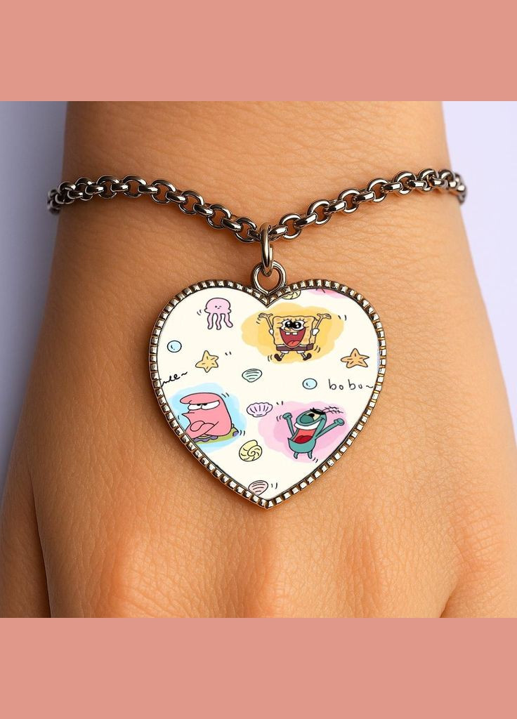 Браслет Губка Боб #002 (серце) No Brand (329330540)