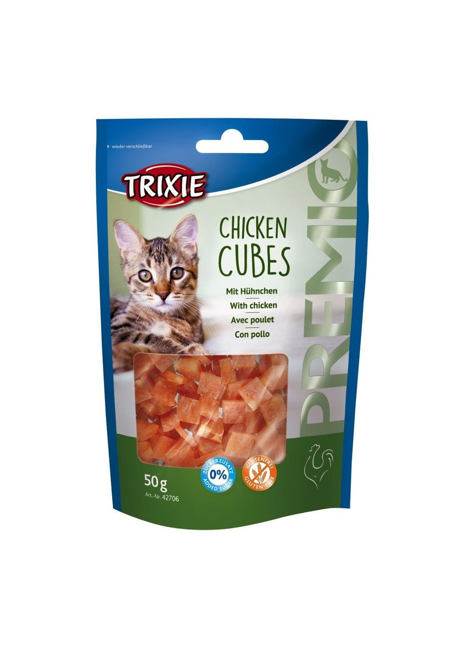 Ласощі для кішок 42706 Premio Chicken Cubes курячі кубики 50 г (4011905427065) Trixie (279568460)
