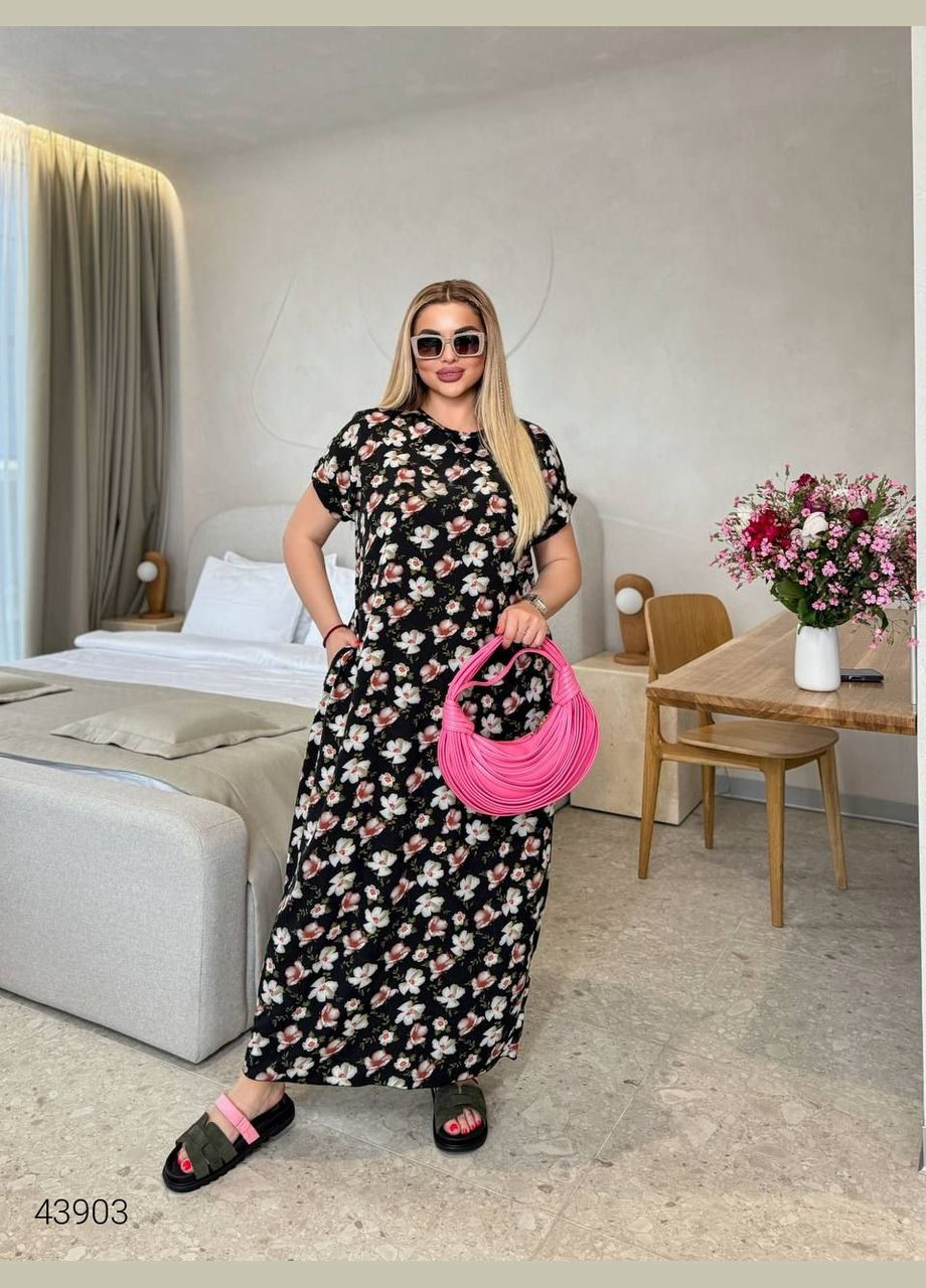 Черное повседневный платье летнее Liton