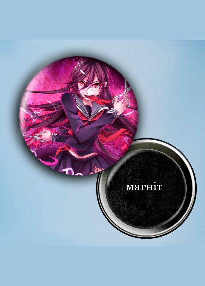 Фотомагніт (магніт на холодильник) Аніме Данганромпа #0017 56 мм чорний No Brand (309159853)