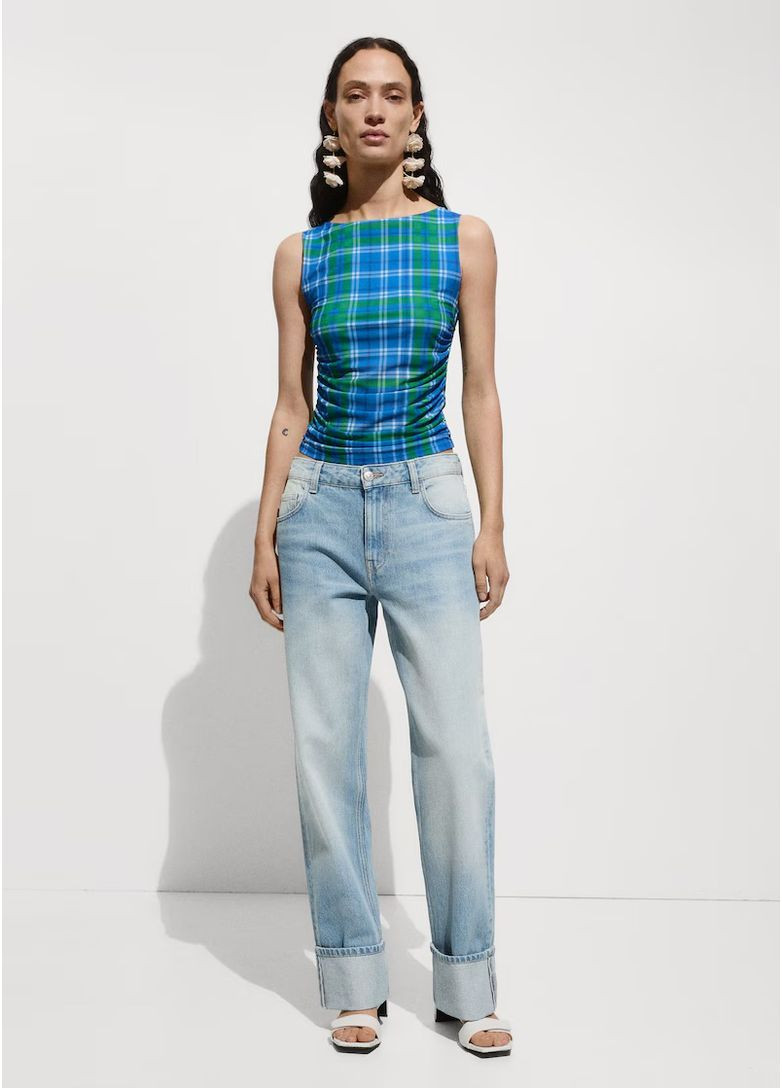 Прямые джинсы подкаты. Mango - (364710810)