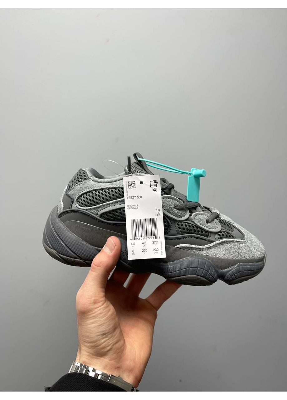 КРОССОВКИ ЖЕНСКИЕ ADIDAS YEEZY BOOST 500 GRANIT АДИДАС ИЗИ БУСТ No Brand серые демисезоны (368855773)