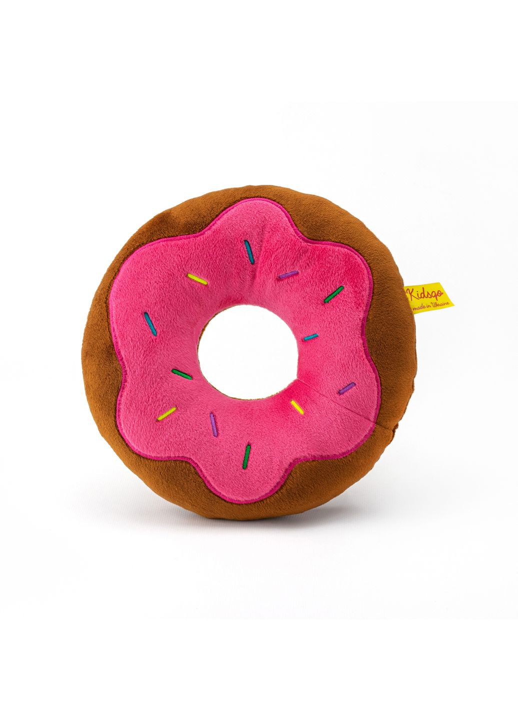 Мягкая игрушка Пончик розовая 20 см для детей от 3 лет. Плюшевая игрушка для игр и декора. ProDobro (366031095)