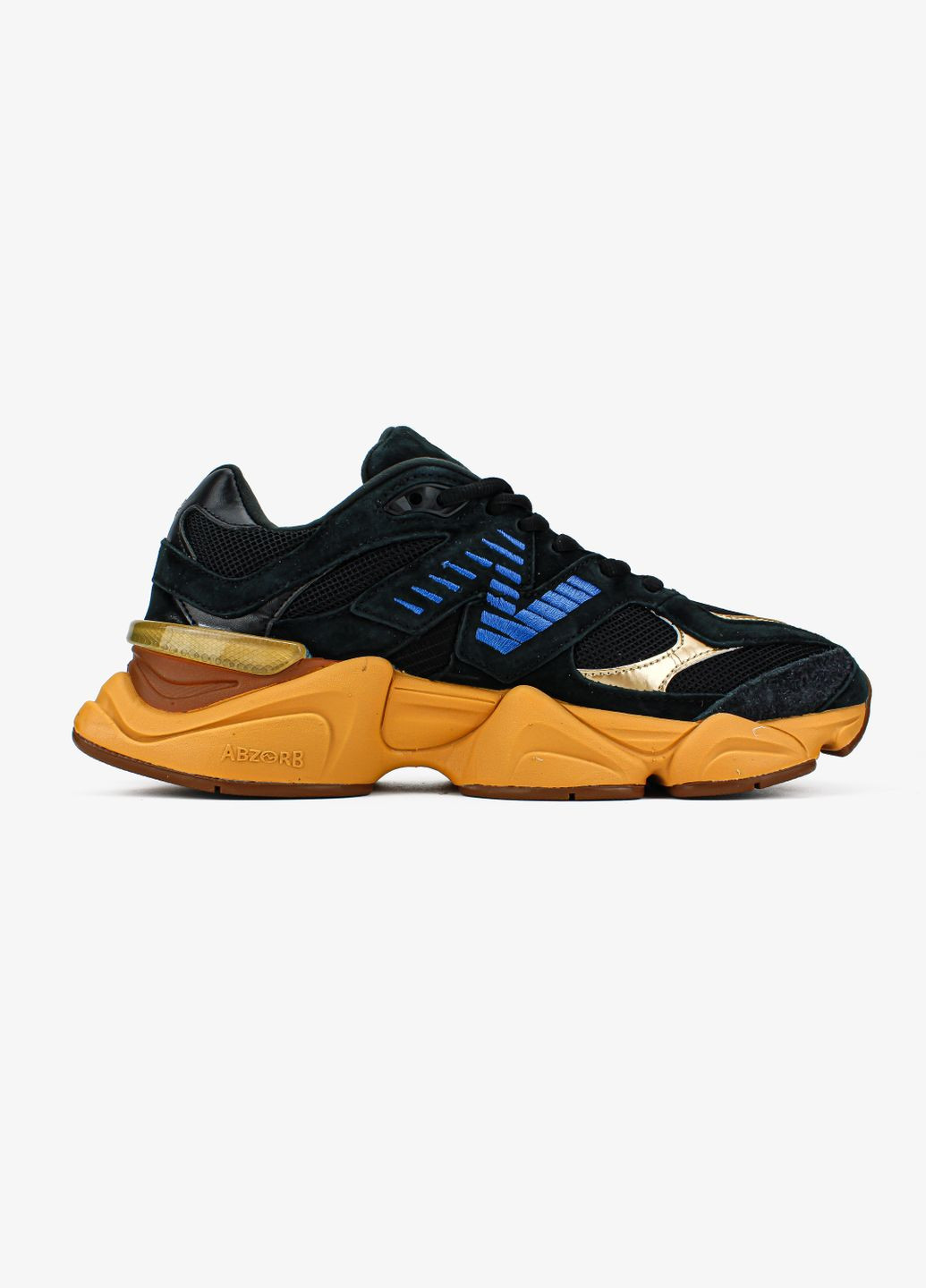 Чорні Осінні кросівки чоловічі і жіночі new balance 9060 black royal gum| нью беланс 9060 чорні No Brand