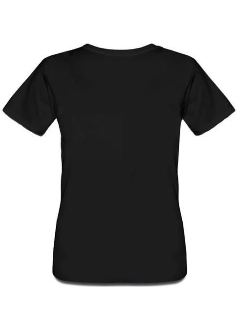Чорна літня жіноча футболка placebo - ountain graph (чорна) Fat Cat