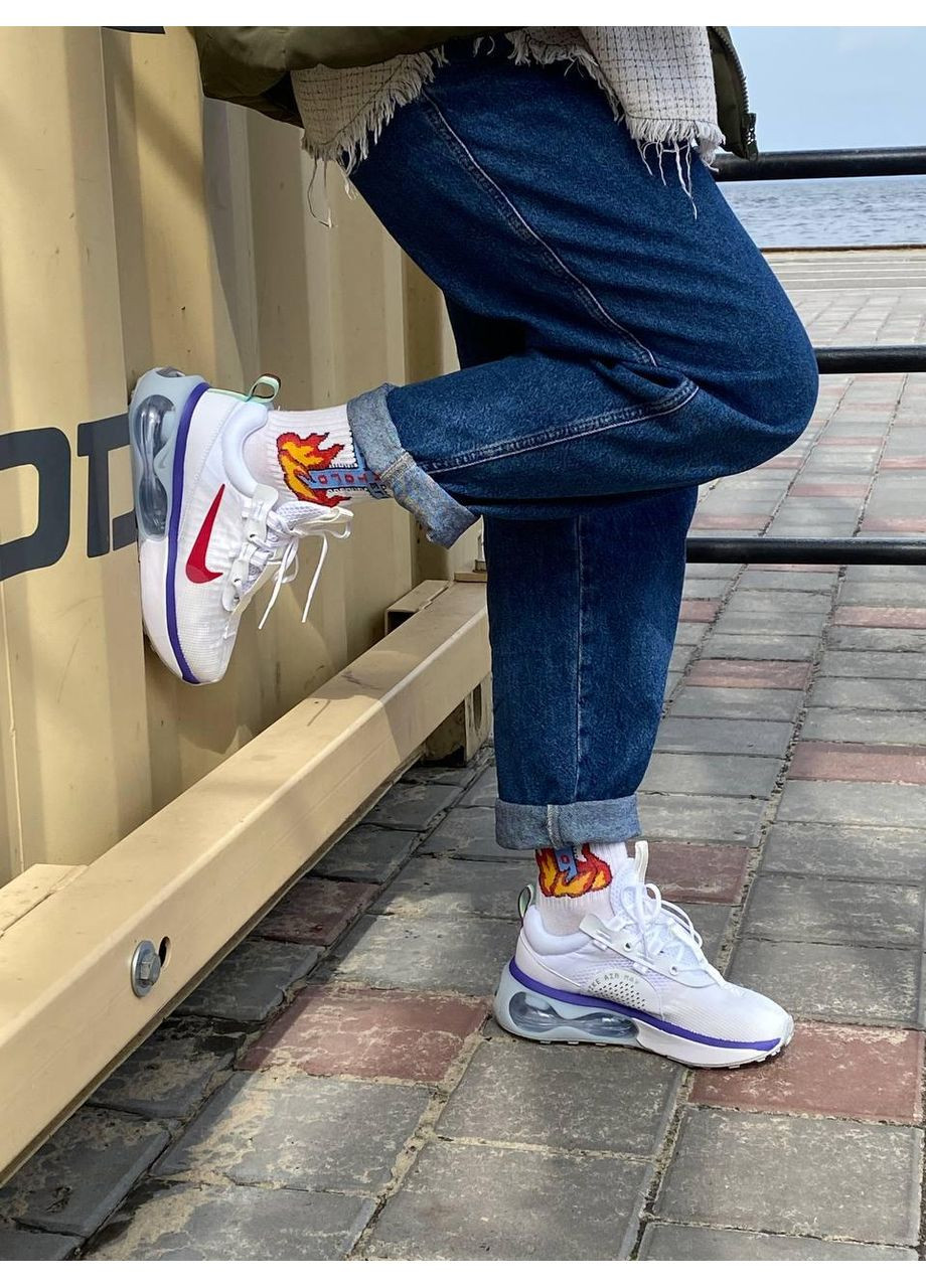 Білі Осінні кросівки чоловічі nike air max 2021 white red найк аір макс No Brand